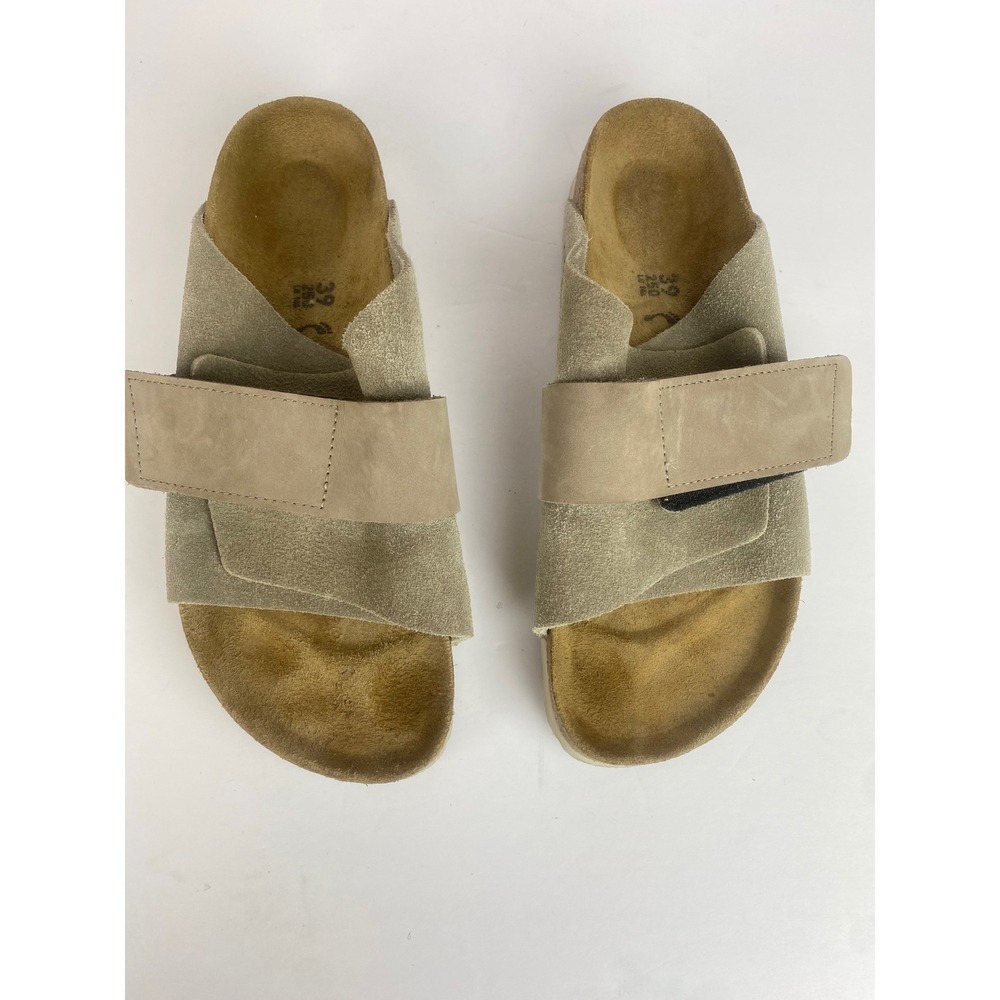 Birkenstock Kyoto Taupe Suede Nubuck Leather Sandals Slides Womens 39 L8 M6 - Picture 2 of 11